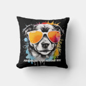 Schattigee Cool Puppy Dog met Zonnebril Kussen (Voorkant)