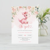 Schattigee coquette baby dinosaurus Het is een Mei Kaart (Staand voorkant)