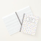 Schattigee Coquette Bloempatroon Spiraal Notitieboek (Binnen)