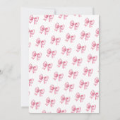 Schattigee Coquette Blush Pink Bow Sweet 16 Kaart (Achterkant)