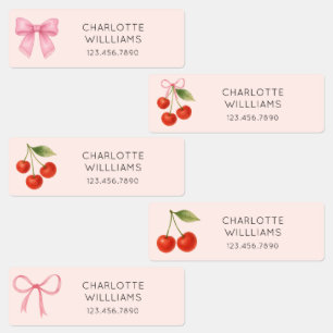 Schattigee Coquette Bow Cherry Terug naar School K Labels