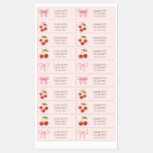 Schattigee Coquette Bow Cherry Terug naar School K Labels (Vel)