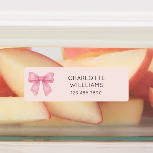 Schattigee Coquette Bow Cherry Terug naar School K Labels (Aangebracht)