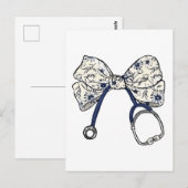 Schattigee Coquette Bow Coquette Bow Nurse Nursing Briefkaart (Voorkant / Achterkant)