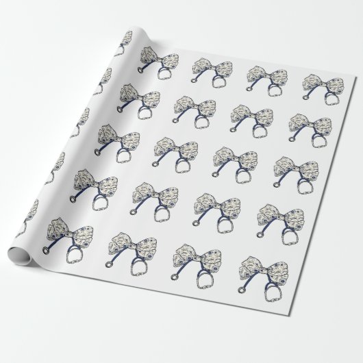 Schattigee Coquette Bow Coquette Bow Nurse Nursing Cadeaupapier (Uitgerold)