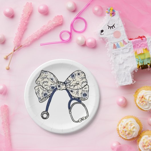 Schattigee Coquette Bow Coquette Bow Nurse Nursing Papieren Bordje (Feest)