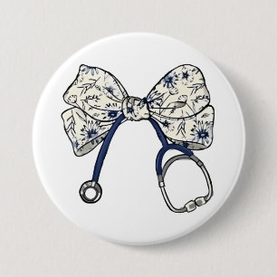 Schattigee Coquette Bow Coquette Bow Nurse Nursing Ronde Button 7,6 Cm