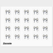 Schattigee Coquette Bow Coquette Bow Nurse Nursing Vierkante Sticker (Vel)