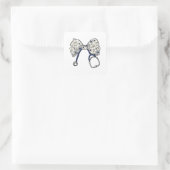 Schattigee Coquette Bow Coquette Bow Nurse Nursing Vierkante Sticker (Tas)