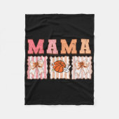 Schattigee Coquette Bow Game Day Basketbal Mama vo Fleece Deken (Voorkant)