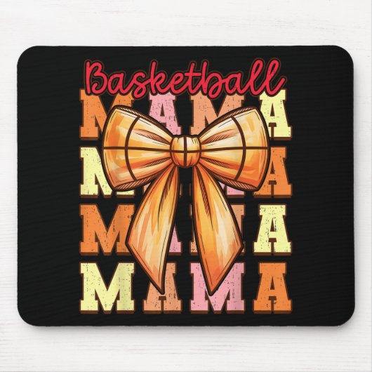 Schattigee Coquette Bow Game Day Basketbal Mama vo Muismat (Voorkant)