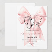 Schattigee Coquette Bow meisje Verjaardag Kaart (Voorkant / Achterkant)