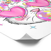 Schattigee Coquette Bow Paasdag Konijn Bunny Ears  Poster (Hoek)