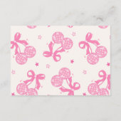 Schattigee Coquette Cherry op Top Baby Diapper Raf Informatiekaartje (Achterkant)