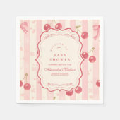 Schattigee Coquette Cherry op Top Baby shower Servet (Voorkant)