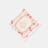 Schattigee Coquette Cherry op Top Baby shower Servet (Hoek)