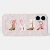 Schattigee Coquette Cowgirl Laarzen Gepersonalisee Case-Mate iPhone Case (Achterkant (horizontaal))