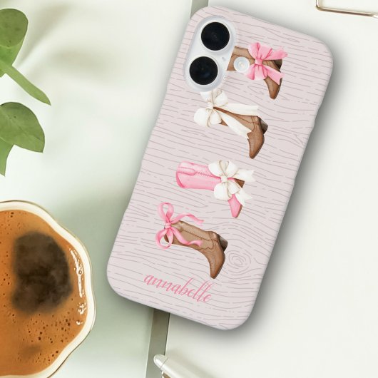 Schattigee Coquette Cowgirl Laarzen Gepersonalisee Case-Mate iPhone Case