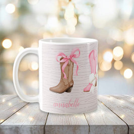 Schattigee Coquette Cowgirl Laarzen Gepersonalisee Koffiemok