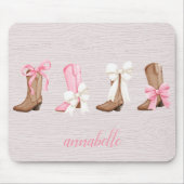 Schattigee Coquette Cowgirl Laarzen Gepersonalisee Muismat (Voorkant)