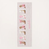 Schattigee Coquette Cowgirl Laarzen Gepersonalisee Yogamat (Voorkant)