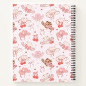 Schattigee Coquette Cowgirl Pet Cherry Bow Monogra Notitieboek (Achterkant)