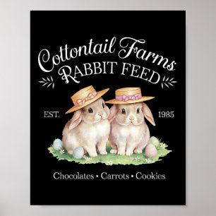 Schattigee Coquette Easter Cottontail Boerderijen Poster