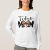 Schattigee Coquette Football Mom T-shirt (Voorkant)