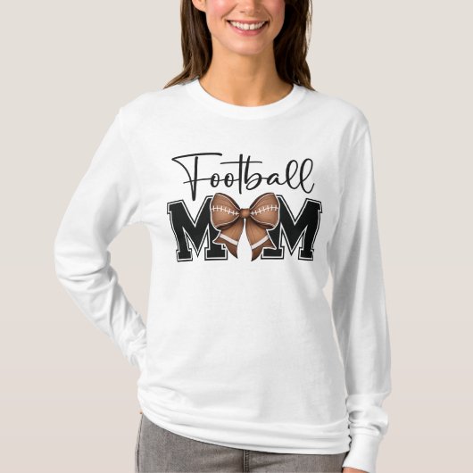 Schattigee Coquette Football Mom T-shirt (Voorkant)
