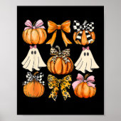 Schattigee Coquette Ghost Pink Coquette Bows Pompo Poster (Voorkant)