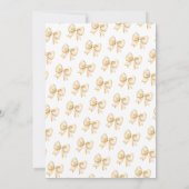 Schattigee Coquette Gold Bow Sweet 16 Verjaardag Kaart (Achterkant)