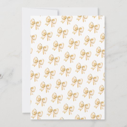 Schattigee Coquette Gold Bow Sweet 16 Verjaardag Kaart (Achterkant)