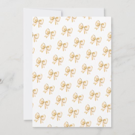 Schattigee Coquette Gold Bow Sweet 16 Verjaardagsf Kaart (Achterkant)