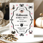 Schattigee Coquette Halloween Dinner Party Kaart