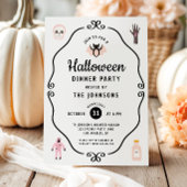 Schattigee Coquette Halloween Dinner Party Kaart