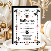 Schattigee Coquette Halloween Kostuumfeest Kaart