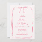 Schattigee Coquette Hand getrokken boog grillige v Kaart (Voorkant)