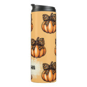 Schattigee Coquette Herfst Halloween Leopart Pompo Thermosbeker (Geroteerd rechts)