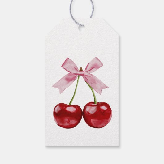 Schattigee Coquette Kersen Gepersonaliseerd cadeau Cadeaulabel (Achterkant)