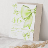 Schattigee Coquette Lime Green Bow Sweet 16 Kaart