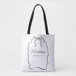 Schattigee Coquette Ribbon Bruidsmeisje Gift Tote Bag