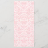 Schattigee Coquette Roze Bow Damask Baby Meisje Do Menu (Achterkant)