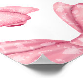 Schattigee Coquette Roze Bow Vrijgezellenfeest Wel Poster (Hoek)