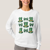 Schattigee Coquette St Patrick's Day Bogen en Pett T-shirt (Voorkant)