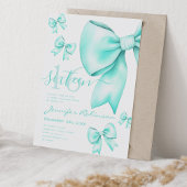 Schattigee Coquette Turquoise Bow Sweet 16 Kaart