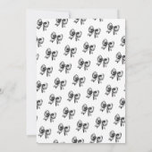 Schattigee Coquette Zwart Bow Sweet 16 Kaart (Achterkant)