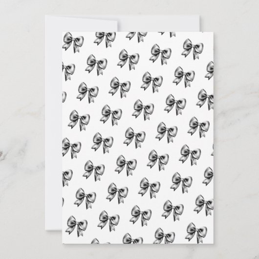 Schattigee Coquette Zwart Bow Sweet 16 Kaart (Achterkant)