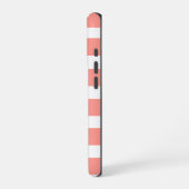 Schattigee Coral Pink Cabana Stripes iPhone Hoesje (Linkerkant)