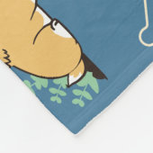 Schattigee Corgi Botten en harten met naam Fleece Deken (Hoek)