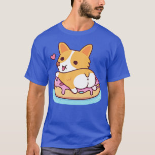 Schattigee Corgi die Booty op Donut Pool Float ton T-shirt
